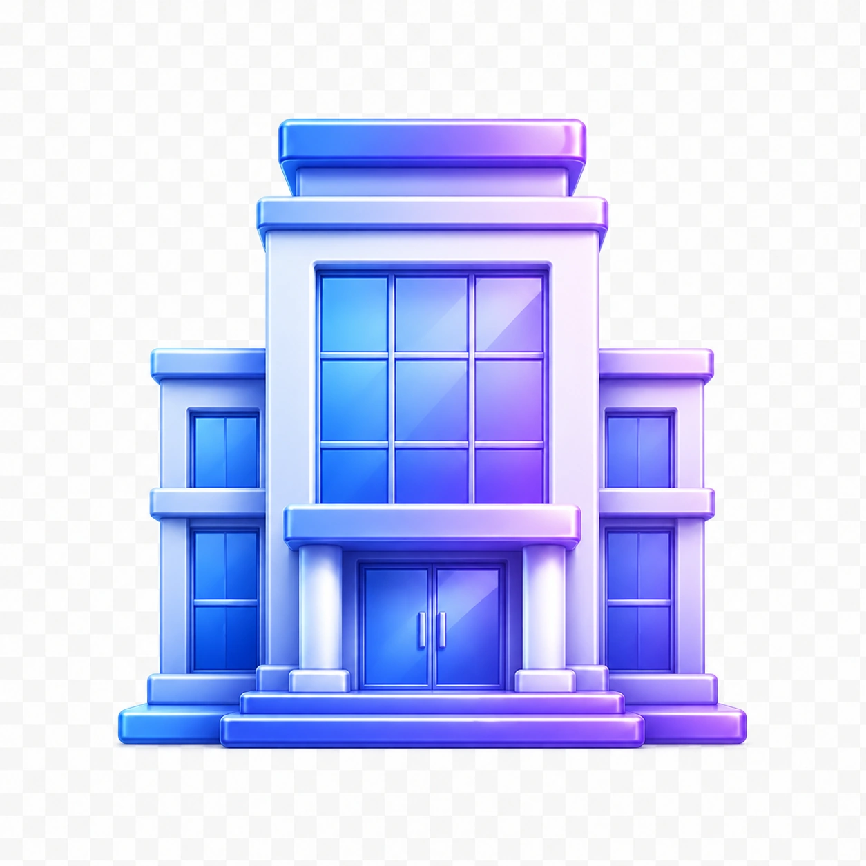 Commercial space 3D glossy real estate icon