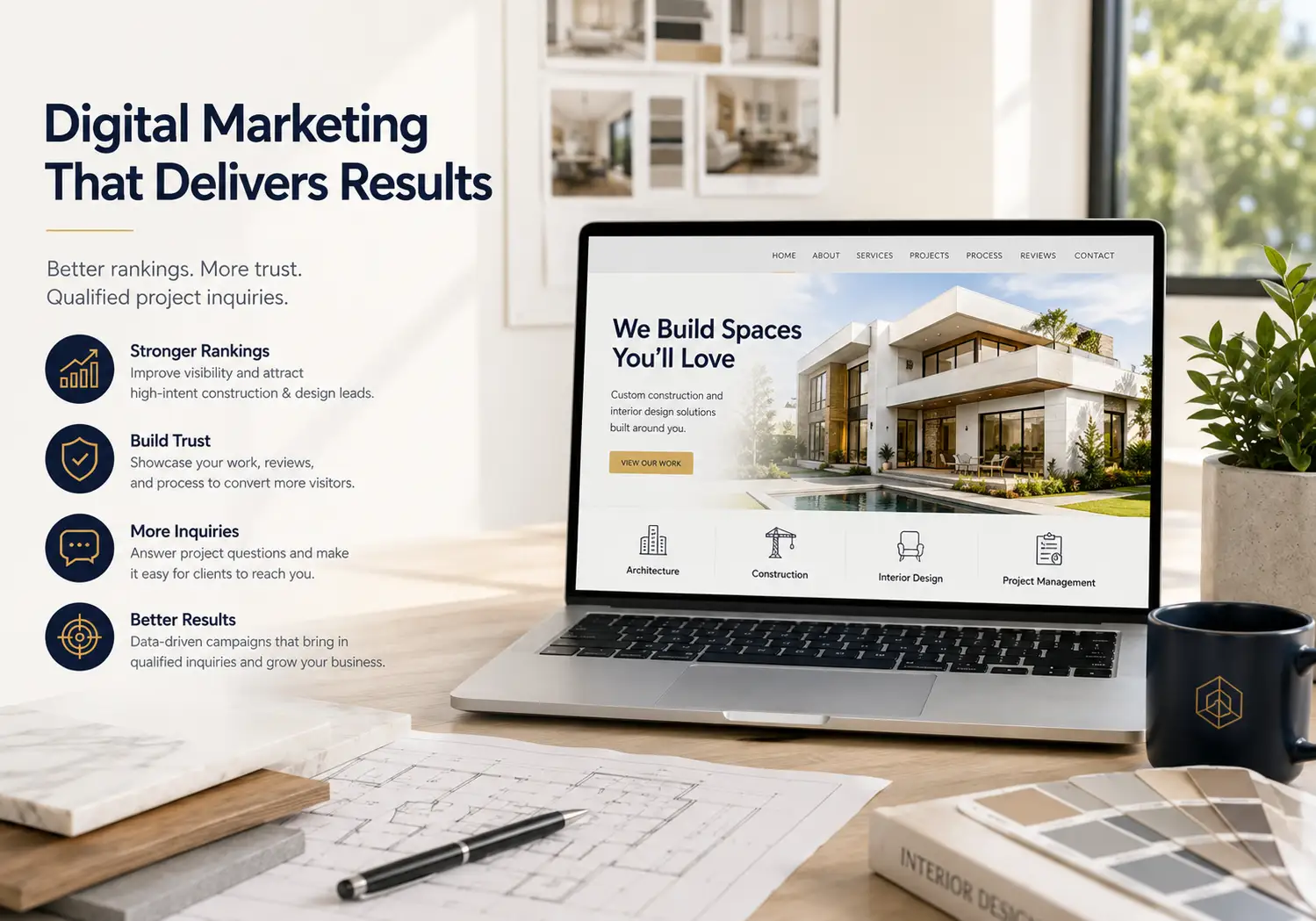 Construction and interior digital marketing results Bangladesh