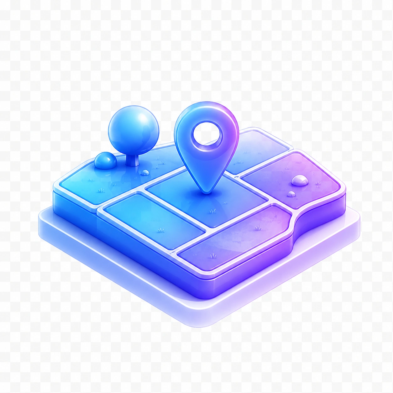 Land and plots 3D glossy real estate icon