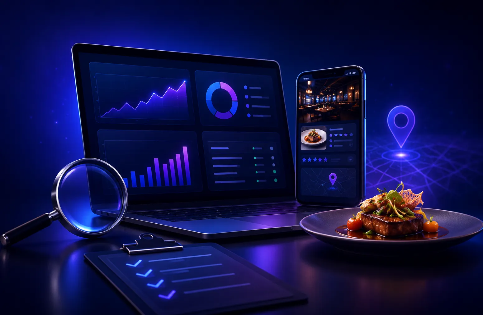 Restaurant SEO audit analytics visual