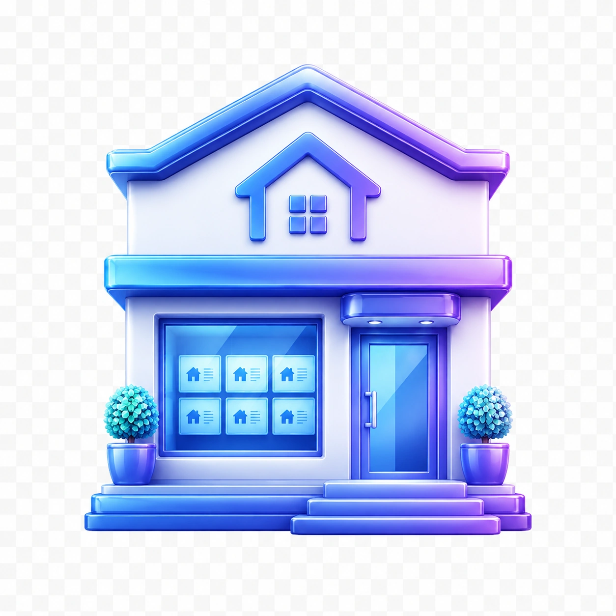 Real estate agency 3D glossy icon